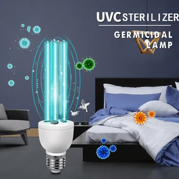 

UVC Sterilizer Lamp E27 15W UV Quartz Lights Germicidal Disinfection Light UVC Ultraviolet Sterilizing Lamps UV Bacterical Tube