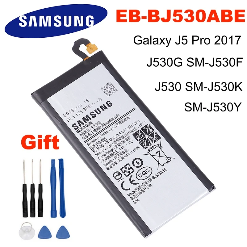 SAMSUNG оригинальная EB BJ530ABE 3000 мА/ч батарея для Samsung Galaxy J5 2017 /J5 Pro J530 J530F J530G SM J530K