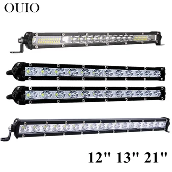 

12" 13" 21" ultra-thin single-row led lights bar 90W/36W/54W COB LED work light car IP67 waterproof vehicles