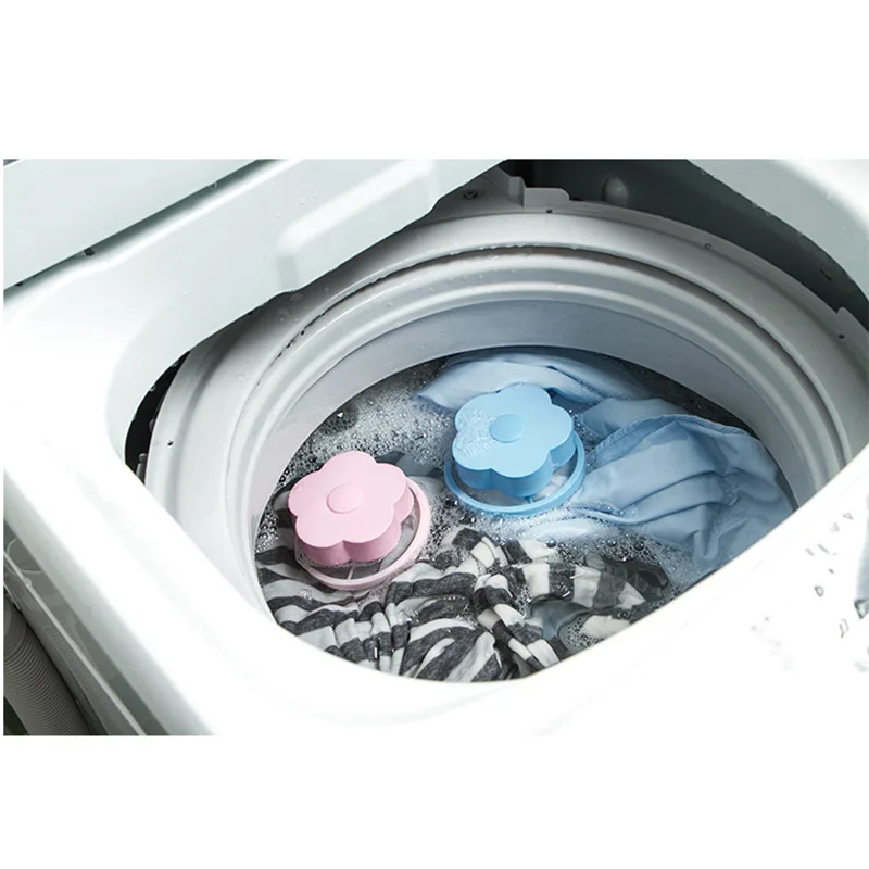 2 PCS Hair Removal Catcher Filter Mesh Pouch Cleaning Balls Bag Dirty Fiber Collector Washing Machine Filters Laundry Ball Disc