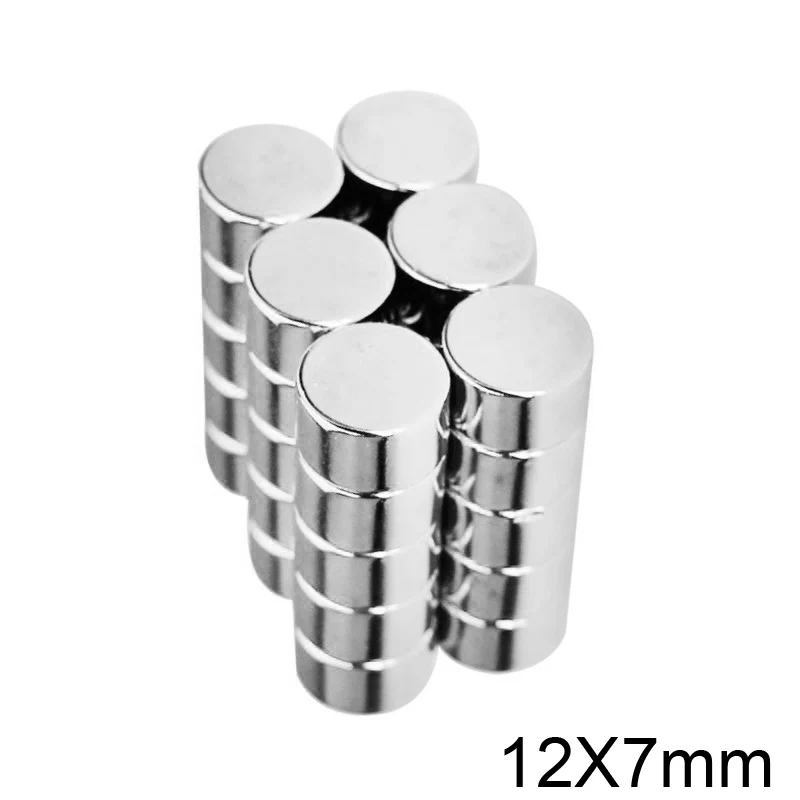 5/10/20/30/50PCS 12x7 mm Strong Cylinder Rare Earth Magnet 12mmX7mm Round Neodymium Magnets 12x7mm Small Disc 12*7 N35 | Обустройство