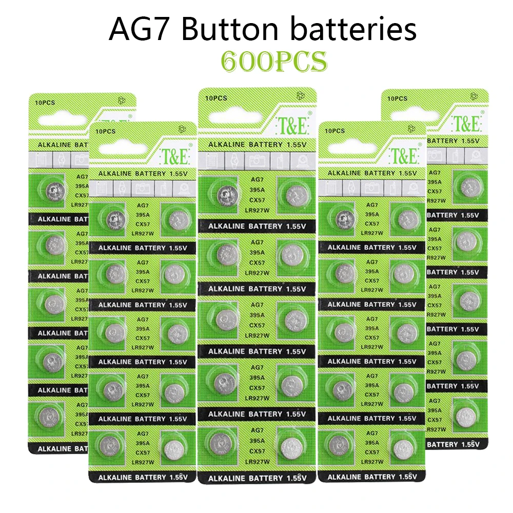 free worldwide shipping AG7 Button Batteries Alkaline Battery 1.5V