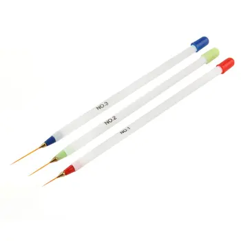 

3Pcs Nail Art Design DIY Drawing Painting Striping Nail Gel Pen Nail Art Brushes Set Dotting Tools