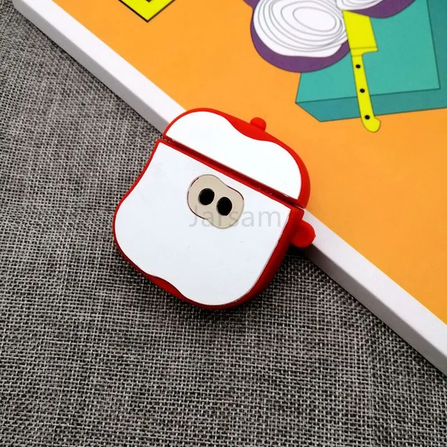 Чехол для AirPods с милым мультяшным рисунком, защитный чехол, беспроводной чехол для наушников Air pods 2, силиконовый чехол для наушников - Цвет: apple