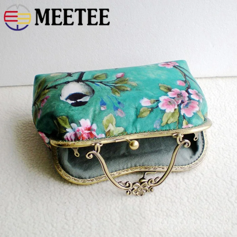 Meetee 1/5/10 шт. 20 5 см Ретро металлическая сумка Рамка Поцелуй замок Пряжка кошелек