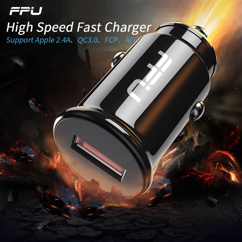 FPU мини USB Автомобильное зарядное устройство Quick Charge 3,0 для мобильного планшета gps QC3.0 QC 3A быстрое зарядное устройство автомобильное зарядное устройство Автомобильный Адаптер зарядного устройства для телефона