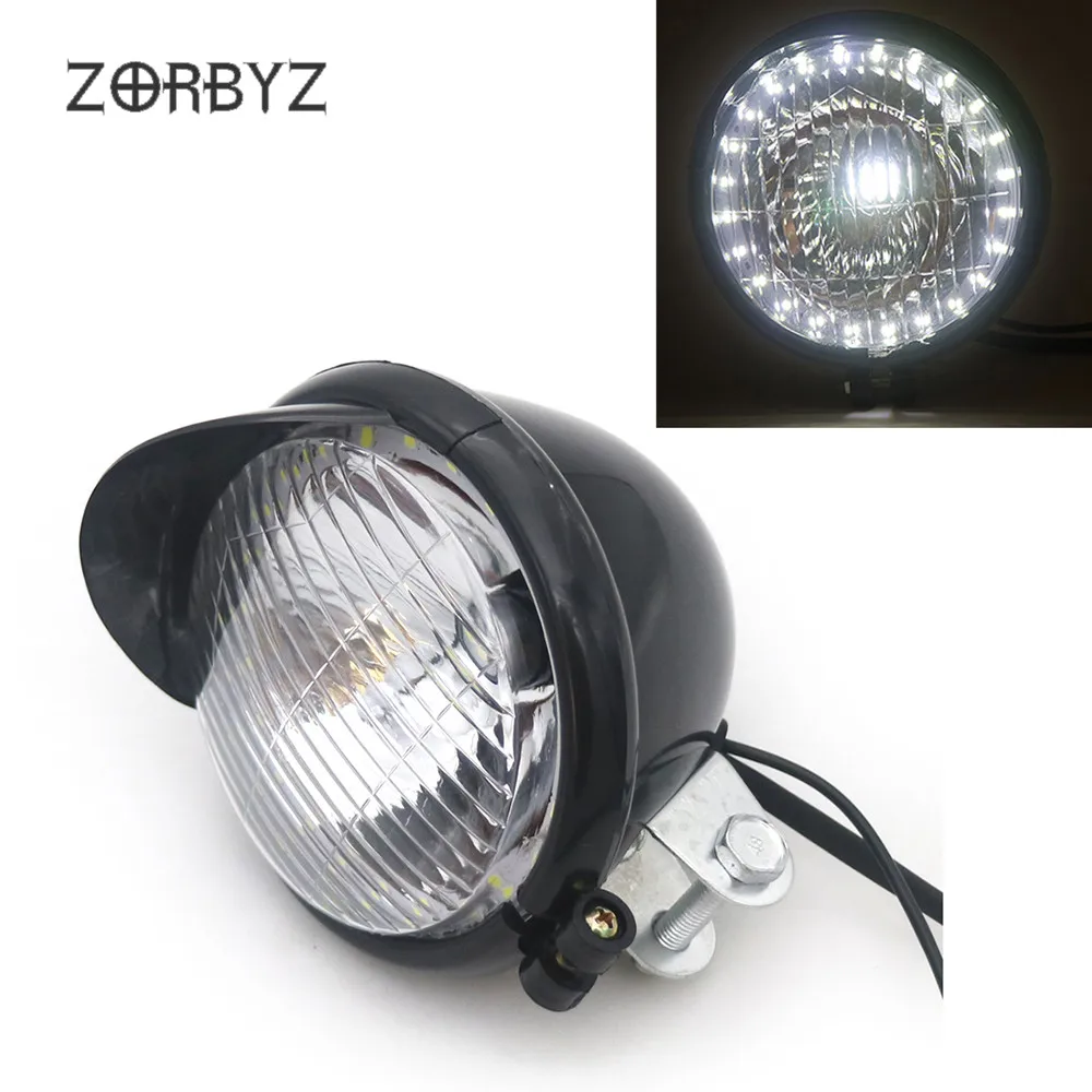 ZORBYZ мотоцикл 5 ''хром/черный светодиодный проходящий точечный свет