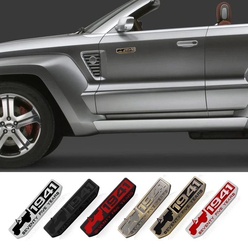 

1pcs 1941 Car Stickers 3D Badge Texas Edition Star TRAIL RATED 4X4 Limited Emblem Metal Refitted For JEEP Auto Goods Accessories