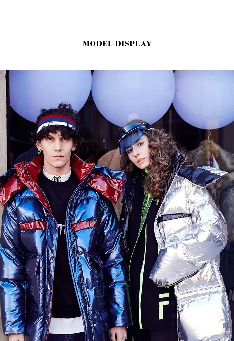 JuneLove Winter Down Jacket Women Plus Size Coat Female Hooded Thick White Duck Down Jacket Lady Fashion Street Warm Outerwears