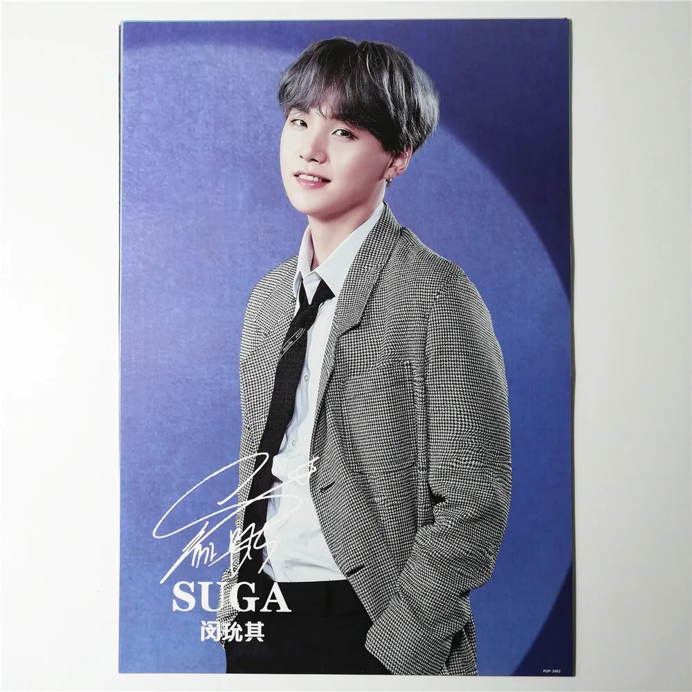 8*(42x29 см) suga плакат kpop настенные наклейки подарок
