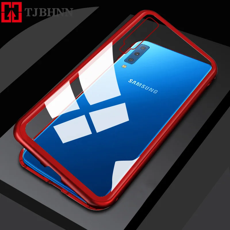 360 магнитный чехол для huawei p30 Pro закаленное стекло крышка на huwei p30 lite p 30 Pro p30lite p30Pro 30 lite glas задняя крышка coque - Цвет: Red-no front glass
