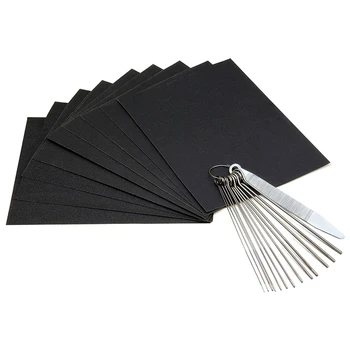

Guitar Bridge Saddle Nut Files Set- Sand Paper and Metal Needle Files of 13 Sizes with Circular Cross Section for Guitar, Ukulel