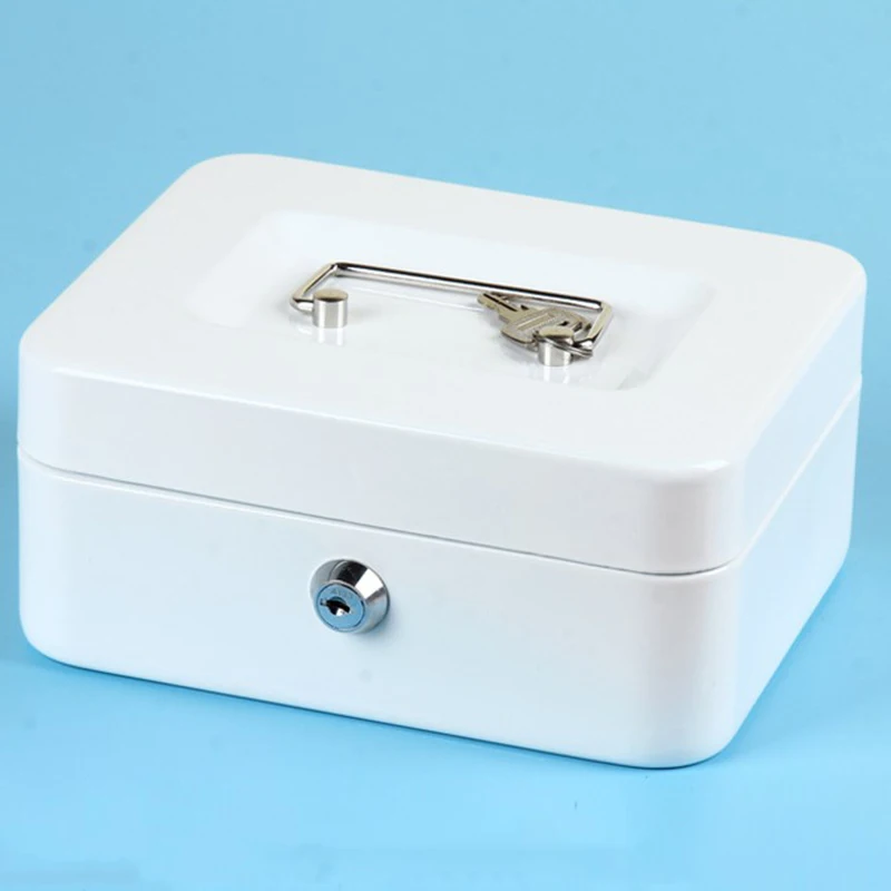Money lock box with slot