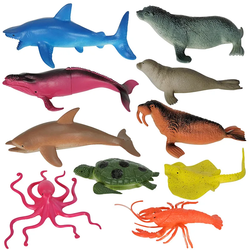 

Foreign Trade Hot Selling Model Solid Mini Animal Model Children Marine Organism Dinosaur World Popularization of Science Toy