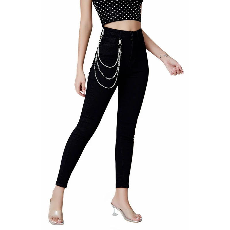 

Fall Winter Spring Cotton Stretch Push Up Aesthetic Jeans Skinny Jeans Woman Black Jeans