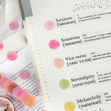 Autocollants à points Style Ins japonais, étiquette de couleur ondulée, bande Washi, pour étui de téléphone portable, pour journal intime, DIY bricolage, 18 modèles