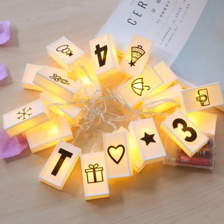 

LED alphabet light box lamp string Christmas birthday girl heart room decoration ins