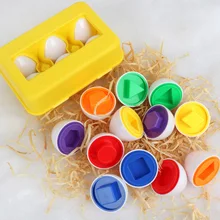 Jouet œufs assortis pour enfants, couleurs et formes, Puzzle, jeu de pâques, éducation précoce, motricité Fine, jouets Montessori