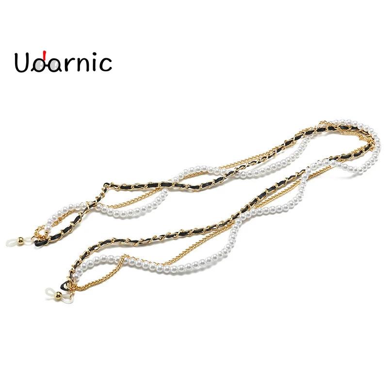 Цепочка для очков ретро с жемчужиной 242-013 | Аксессуары одежды