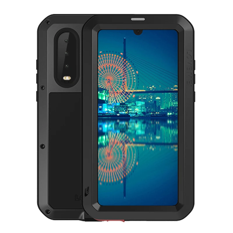 Металлический прочный защитный чехол для huawei P30 Pro Lite, ударопрочный чехол с полным корпусом со стеклянным покрытием, чехол для huawei P30Pro, P30