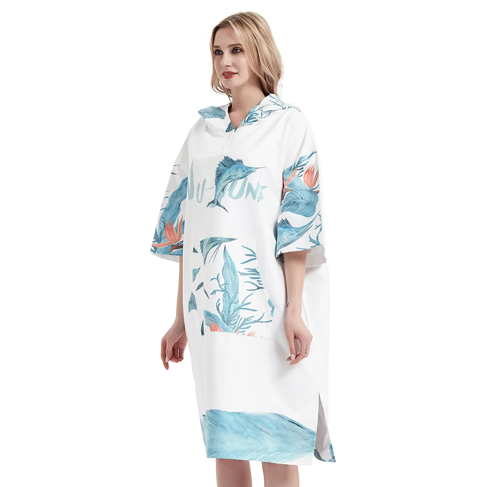 Nu-June-Unisex Microfiber Hooded Cloak, Wetsuit Changing Robe, Poncho Beach Towel, Parent Quick Drying, Sport Cloak, Swim Bathro