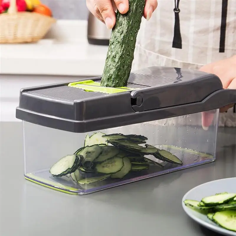 Vegetable Slicer Set Multifunctional 7 Blades Manual Chopper Tool Kitchen Shredder Potato Carrot Cutter For Home Restaurant