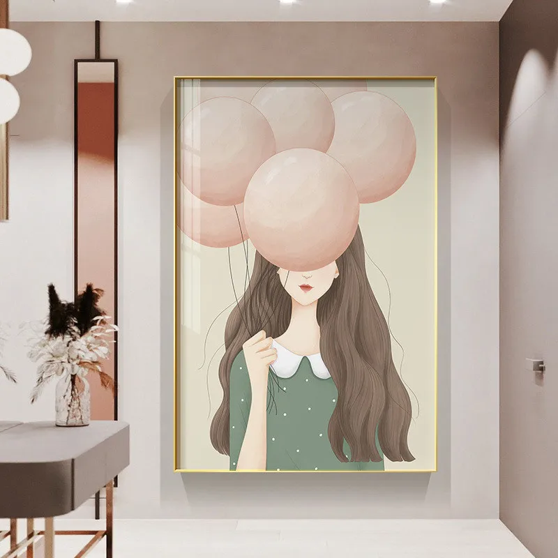Waliicorners Modern Decorative Wall Art Poster Home Decor Ilustration Figure Girl Sunflower Balloon Painting 8 H355feb1af3cd4a6b8efa5fc7164101f59