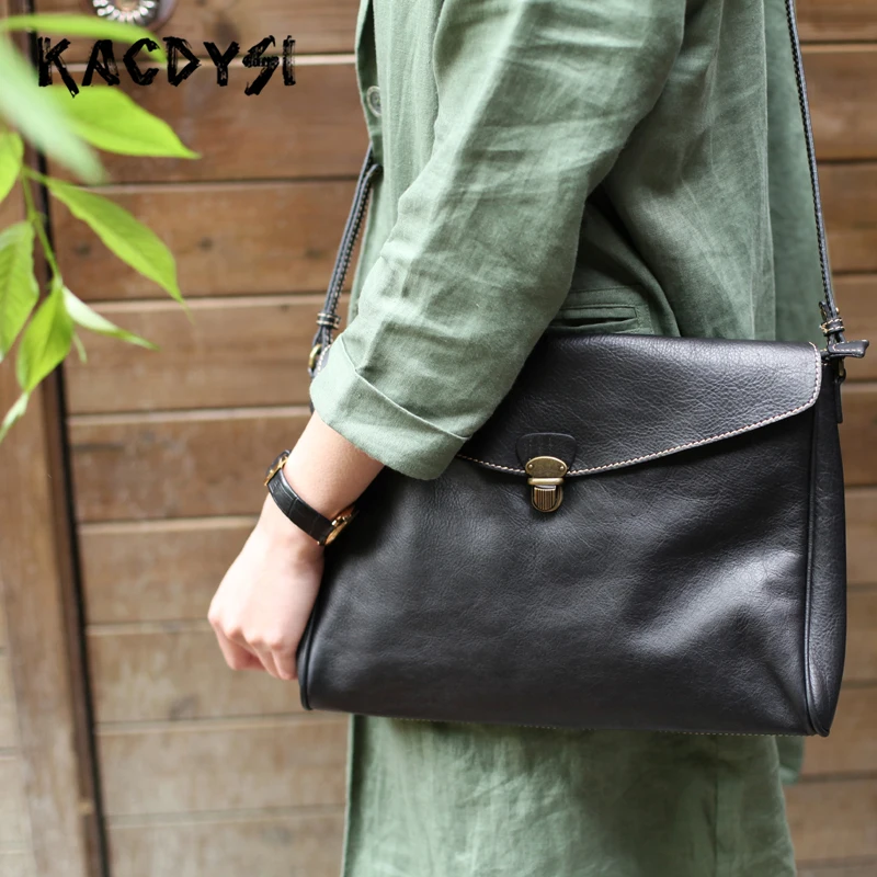 Nature Cow Leather Luxury Designer Fashion Lady Messenger Bags Quality Girls Shoulder Bag Simple Popular Satchel Purse Body Bags