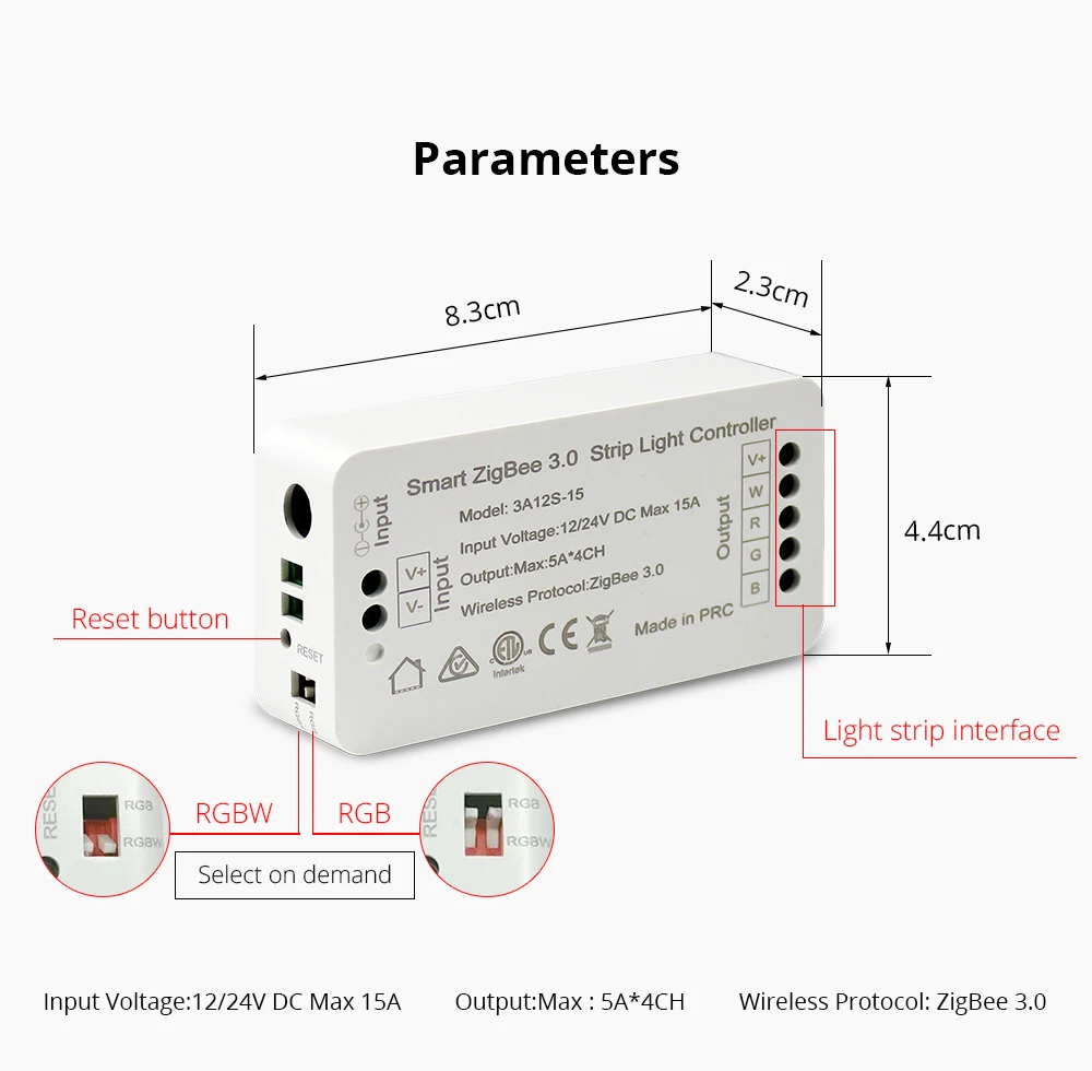 Zigbee 3,0 смарт-светильник RGB RGBW Светодиодная лента управления 12 В 12 в 24 в приложение управление Совместимо с echo Smartthings