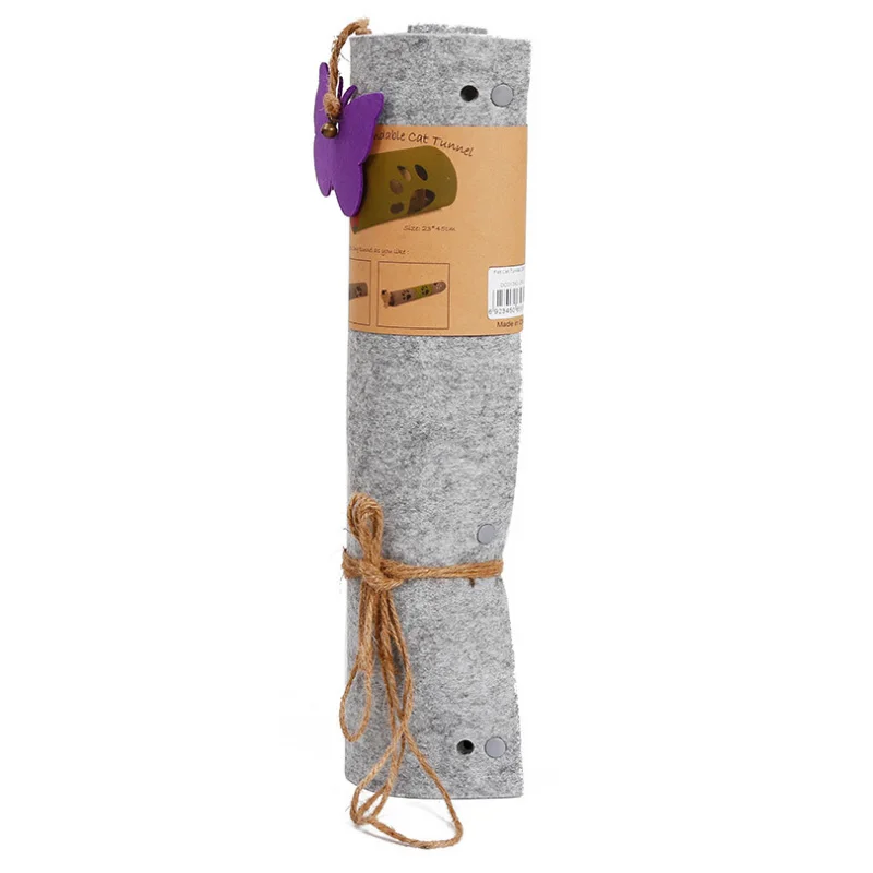 DIY Кошка Туннель сплайсинга складной Кот игровой канал rolling cat взаимодействие игрушка обучение игрушка продукция для домашних животных Крытый Открытый - Цвет: Серый