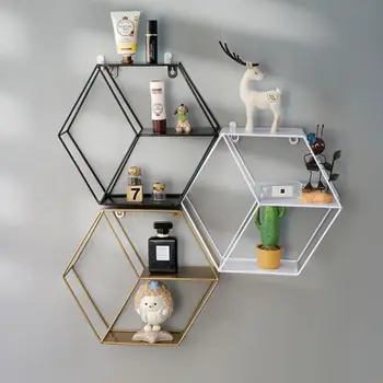 

Creative Storage Metal Rack Wall Hanging Storage Box Decor Flower Pot Storage Wall Figurines Display Home Decor Crafts Shelves