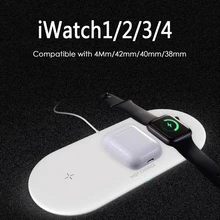Портативная 3 в 110 Вт Беспроводная зарядная станция Подставка для IPhone Apple Watch Airpods Быстрая зарядка док-станция Подставка держатель для телефона