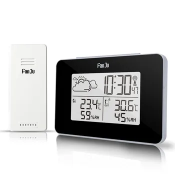 

Digital Alarm Clock Weather Station Wireless Sensor Hygrometer Thermometer Electronic LCD Time Desktop Table Clocks New