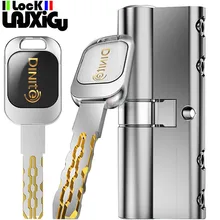 Cilindro de cerradura para puerta de entrada, cilindro de bloqueo para puerta exterior, 8 llaves, cilindro de cerradura de puerta