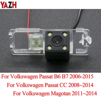 

YAZH 4 LED HD CCD Car Rear View Reverse Camera For Volkswagen Passat B6 B7 Passat CC Magotan 2008~2015 Auto Camera Night Vision