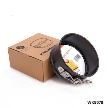 

2020 Fashion Easy To Clean 4 inch Mini Springform Cake Pan Non - Stick Black Cake Moulds Cooking Tools Cake Pans Kitchen Tools