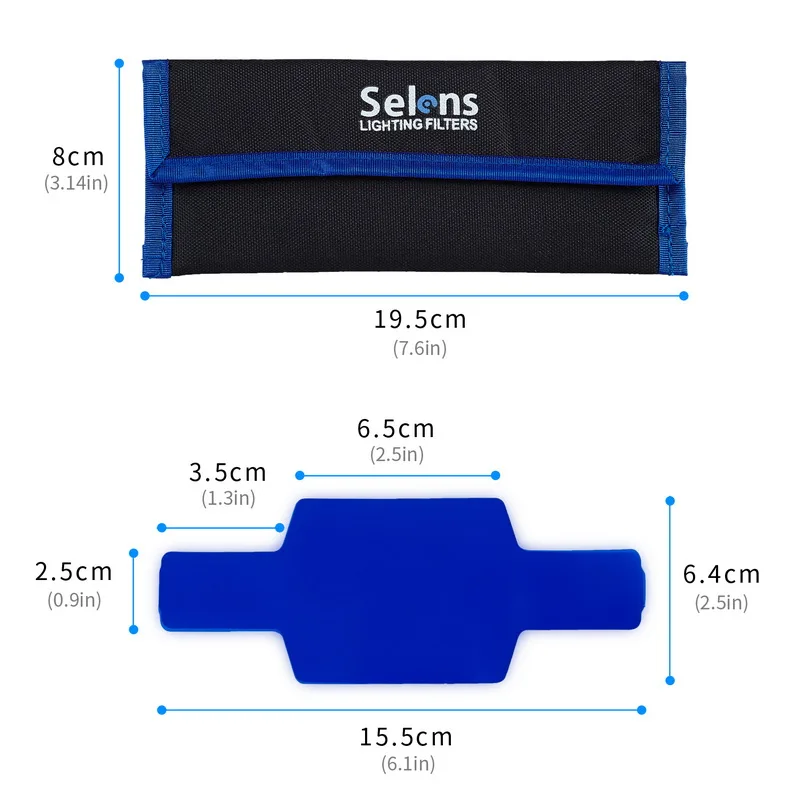Selens SE-CG20 Flash/Strobe Color Filters Set Universal Flash Gels Lighting Filt