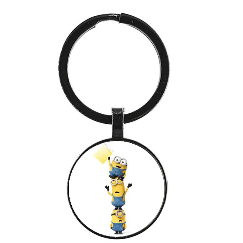 Despicable Me Minion Action Movie Glass Cabochon Keychains for Kid - Цвет: 29