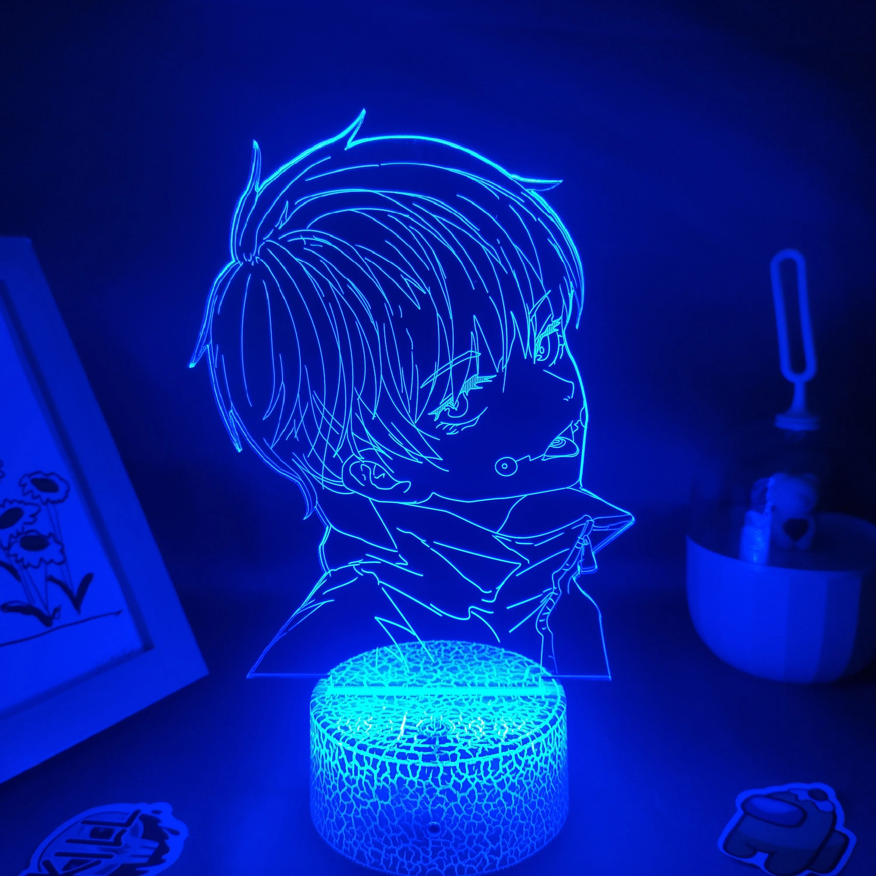 Anime Jujutsu Kaisen Figure Inumaki Toge 3D LED Lava Lamps RGB Night Lights Bedroom Table Decor Birthday Manga Gifts For Friends cat night light