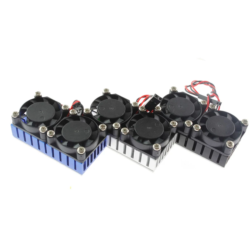 Raspberry Pi 3 modèle B+ модуль системы de refroidissement по двойной ventilateur couleur bleu noir argenté avec dissipateur t