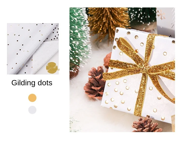 50 Feuilles De Papier D'Emballage En Aluminium Doré, Papier D'Emballage