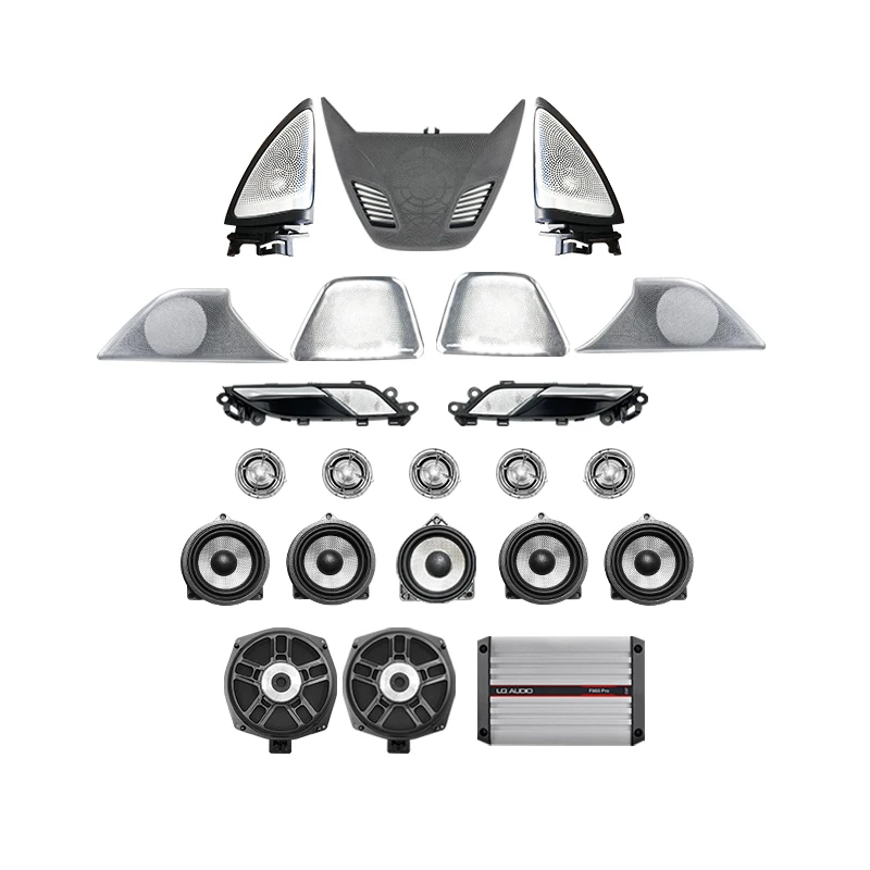 BMW 6GT G32 용 자동차 LED 스피커, 전면 후면 도어 글로우 트위터, 야광 야간 조명 트림, 서브 우퍼 오디오 스피커 경적 커버