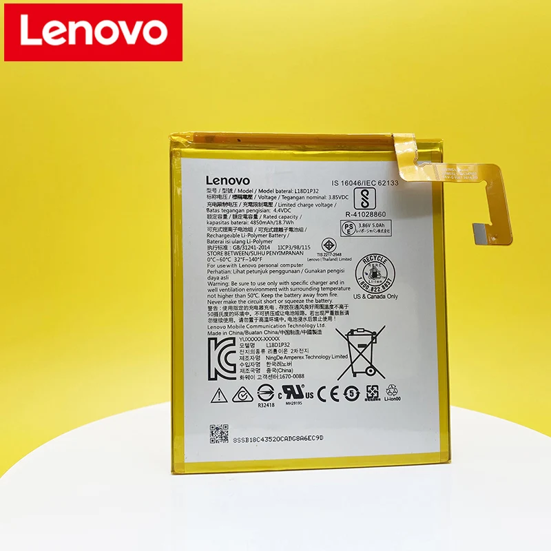 4850mah da Bateria do Tablet Lenovo Originais Tb-x605f Tb-x605m Tb-x505x L18d1p32 X505l M10 Tb-x605l - Imagem 2