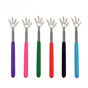 

1pc Portable Stainless Steel Scratcher Convenient Claw Sent Telescopic Back Tool For Massage Color 22-59cm Random Scratcher W8P9