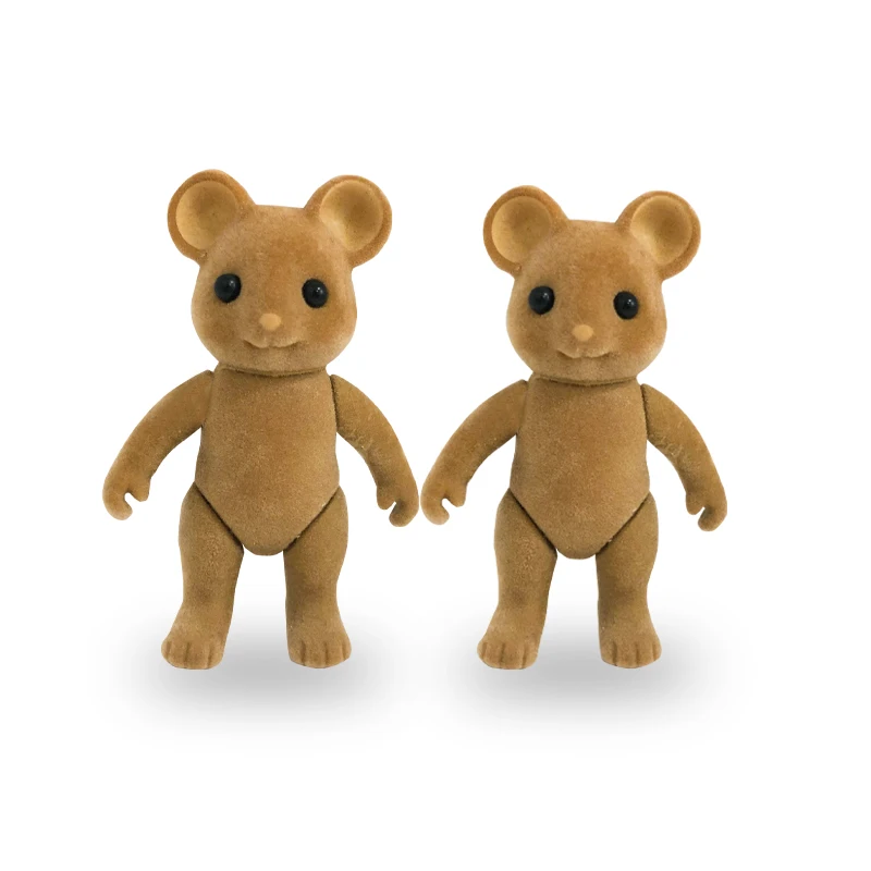 Dollhouse Accessories: Fashionable Forest Animal Family Clothing Set