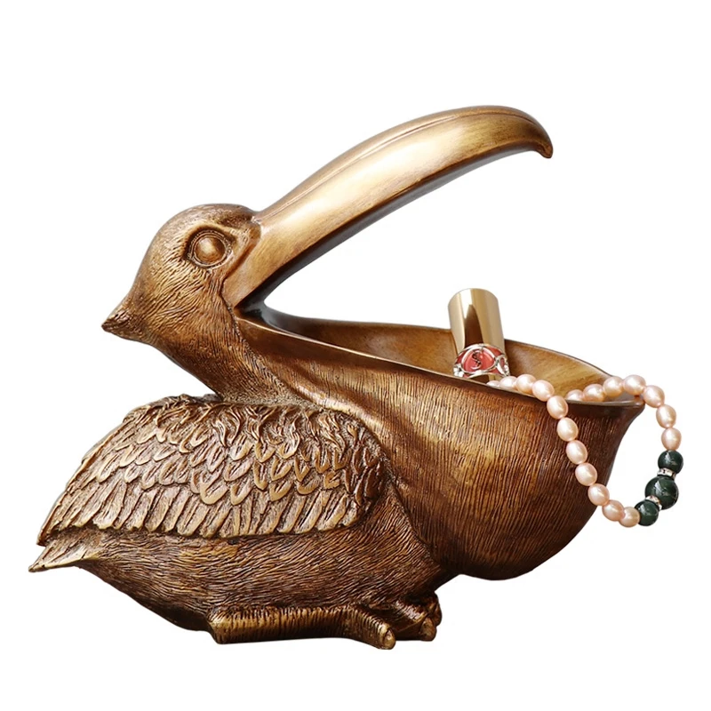 Статуэтка для хранения ключей Toucan статуэтка пеликан корзина скульптура в виде