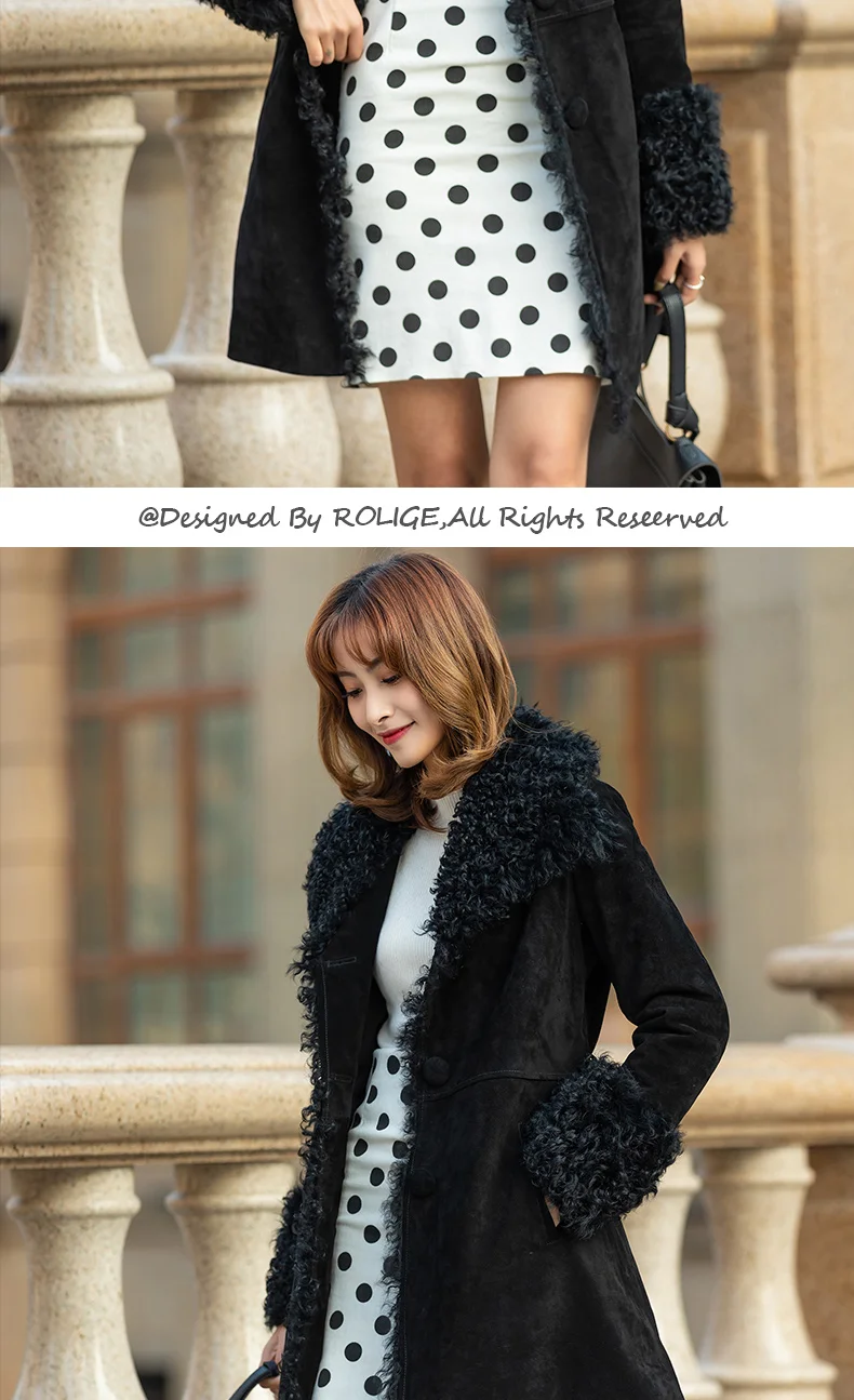 Suede Outside Natural Fur Collar Women's Winter Jackets With Belt Vintage Style Jackets Women Fashion Dropshipping Jacket