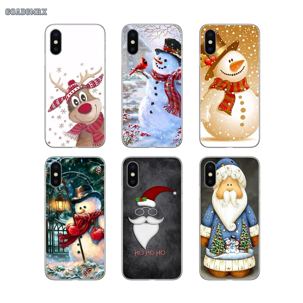 For Huawei Honor 7 8 10 6 Play 4C 5C 5X 6X 7X 8X 9 Lite 7A 6C Pro 5A 6A 7C Nova 3 3i Silicone Phone Bag Case Snowman Santa Claus | Мобильные