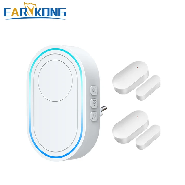 Intelligent Wireless Doorbell Home Welcome Doorbell Waterproof 300m Remote Smart Door Bell Chime EU UK US Plug Optional 1receiver 2sensors E