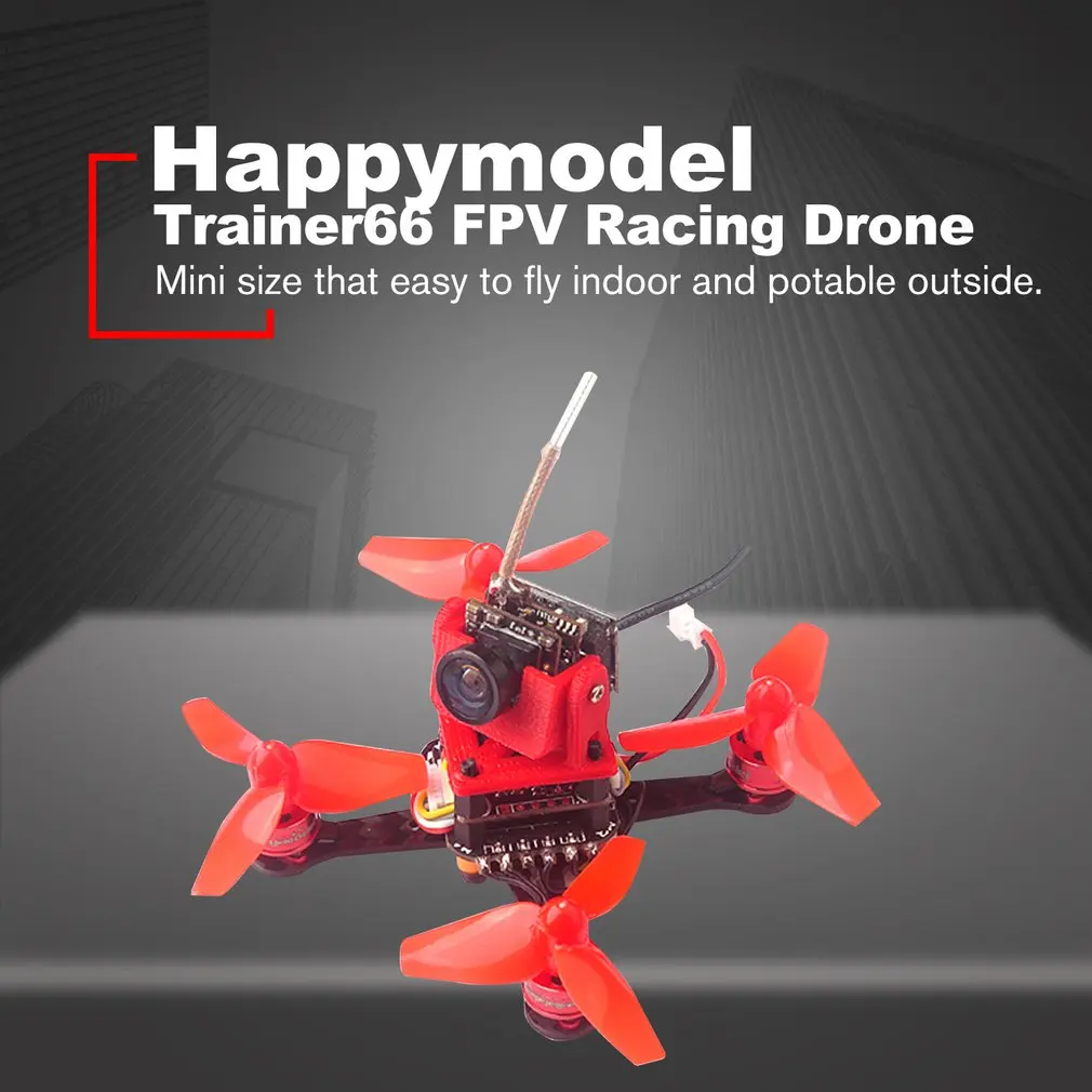 

Trainer66 Mini 66mm 1S FPV Racing Drone PNP Kit w/ Flysky DSM-2 / X Frsky Receiver For Indoor Racer